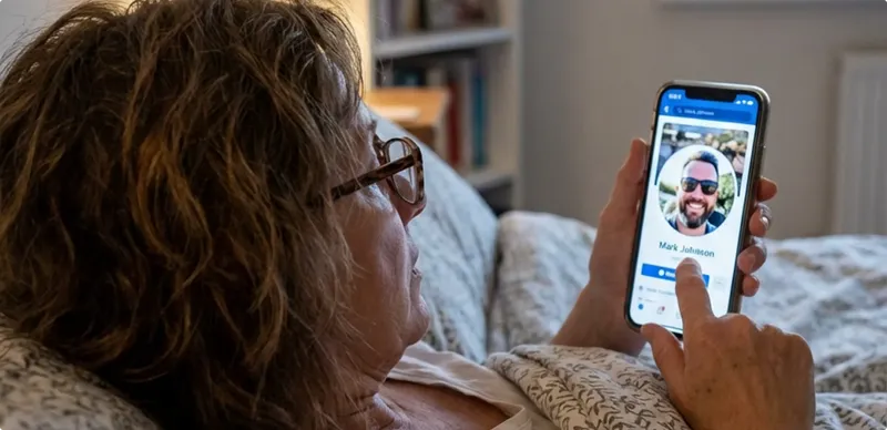 Person using a smartphone